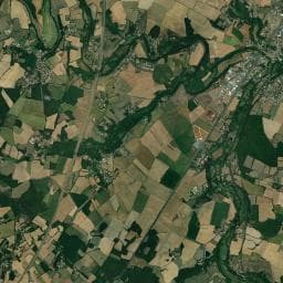 Vue aérienne des environs de Aire de camping-car à Vivonne
