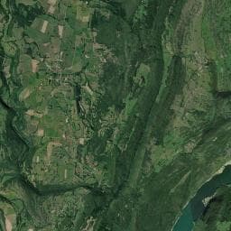 Vue aérienne des environs de Cabane du château d'Oliferne