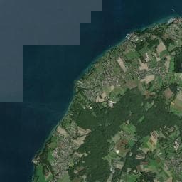 Vue aérienne des environs de Camping Relais du Léman
