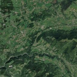 Vue aérienne des environs de Camping Municipal Vinzier