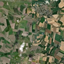 Vue aérienne des environs de Aire de camping-car de Marans
