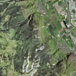 Vue aérienne des environs de Chalet-Neuf
