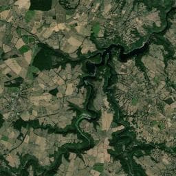Vue aérienne des environs de Camping municipal