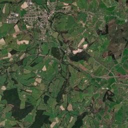 Vue aérienne des environs de Camping de la Route Bleue
