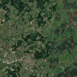 Vue aérienne des environs de Camping Les Feuilles