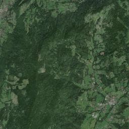 Vue aérienne des environs de Maison Forestière de la Servette