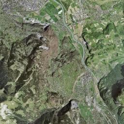 Vue aérienne des environs de Refuge de Valerette