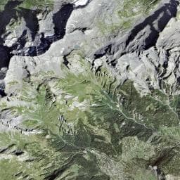 Vue aérienne des environs de Cabane Rambert