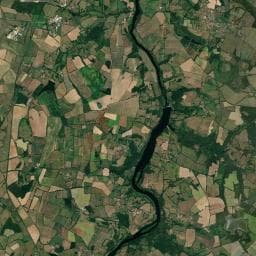 Vue aérienne des environs de Aire de Services de Camping-Car de Millac