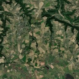 Vue aérienne des environs de Aire de camping-car à Évaux-les-Bains