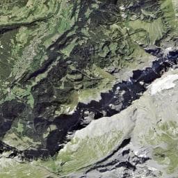 Vue aérienne des environs de Bivouac du col de Susanfe