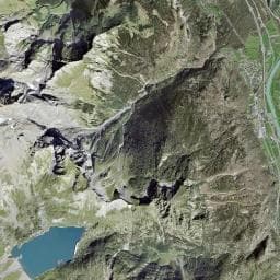 Vue aérienne des environs de Refuge à Châtel