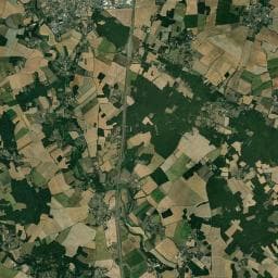 Vue aérienne des environs de Aire de camping-car à La Chapelle-Pouilloux