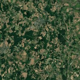Vue aérienne des environs de Aire de camping-car à Chamborand
