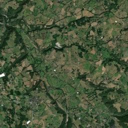 Vue aérienne des environs de Camping Puyberaud