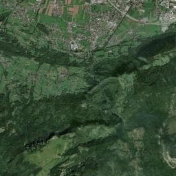Vue aérienne des environs de Aire de camping-car à Saint-Laurent