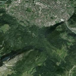 Vue aérienne des environs de Camping la Corbaz