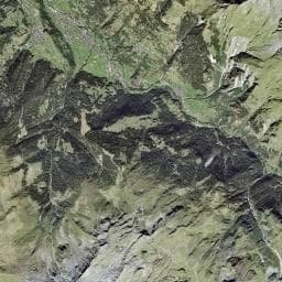 Vue aérienne des environs de Cabane du Bisse des Ravines