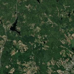 Vue aérienne des environs de Camping Les Roussilles