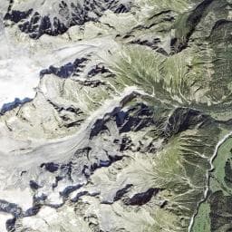 Vue aérienne des environs de Cabane d'Orny