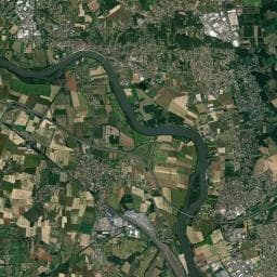 Vue aérienne des environs de Camping de l'Écluse