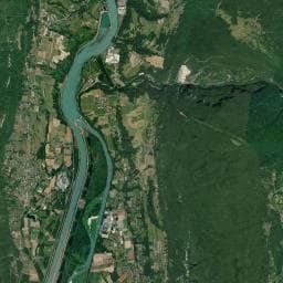 Vue aérienne des environs de Camping International