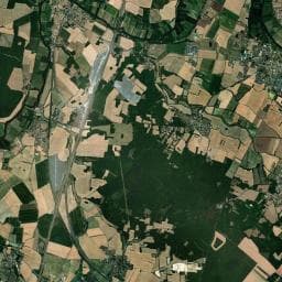 Vue aérienne des environs de Aire Camping-car Villognon La Fontaine