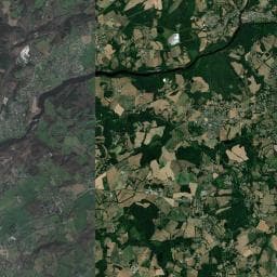 Vue aérienne des environs de Aire de camping-car à Aureil