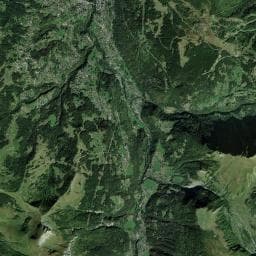 Vue aérienne des environs de Auberge de Bionnassay