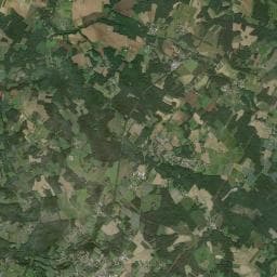 Vue aérienne des environs de Camping La Roulerie