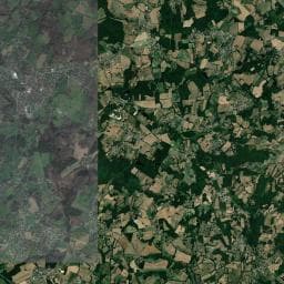 Vue aérienne des environs de aire de camping