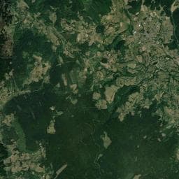 Vue aérienne des environs de Aire de camping-car de Noirétable