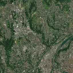 Vue aérienne des environs de CityKamp - Camping de Lyon