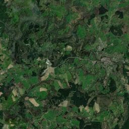 Vue aérienne des environs de Aire de camping-car à Eymoutiers