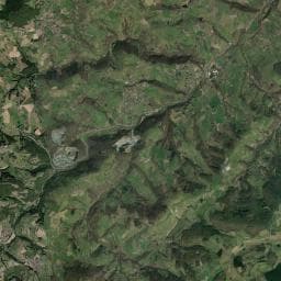Vue aérienne des environs de Les roulottes du verger