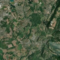 Vue aérienne des environs de Bivouac à Moras