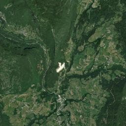 Vue aérienne des environs de Les Douceurs des Bauges