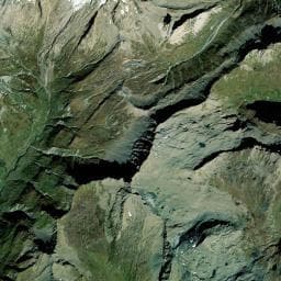 Vue aérienne des environs de Refuge des Mottets