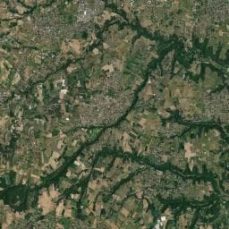 Vue aérienne des environs de Abri