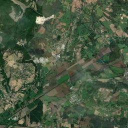 Vue aérienne des environs de Aire Trept, Les 3 lacs du soleil