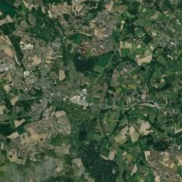 Vue aérienne des environs de Camping municipal