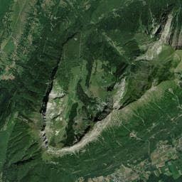 Vue aérienne des environs de Fontaine de la chapelle de Bellevaux