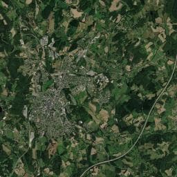 Vue aérienne des environs de Camping de Ponty