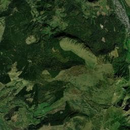Vue aérienne des environs de Les cabanes des volcans