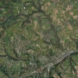 Vue aérienne des environs de Aire de camping-car de Saint-Martin-la-Plaine