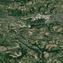 Vue aérienne des environs de Aire de stationnement Campings-cars du Pré de Battoir