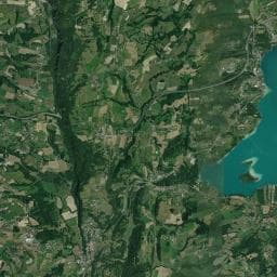 Vue aérienne des environs de Camping le Grand Verney