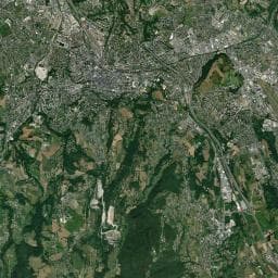 Vue aérienne des environs de Aire de camping-car à Barberaz