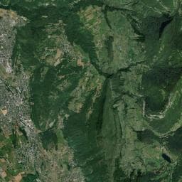 Vue aérienne des environs de Réservoir Bois de la Mègne