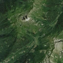 Vue aérienne des environs de Chalet du col de l'Arc